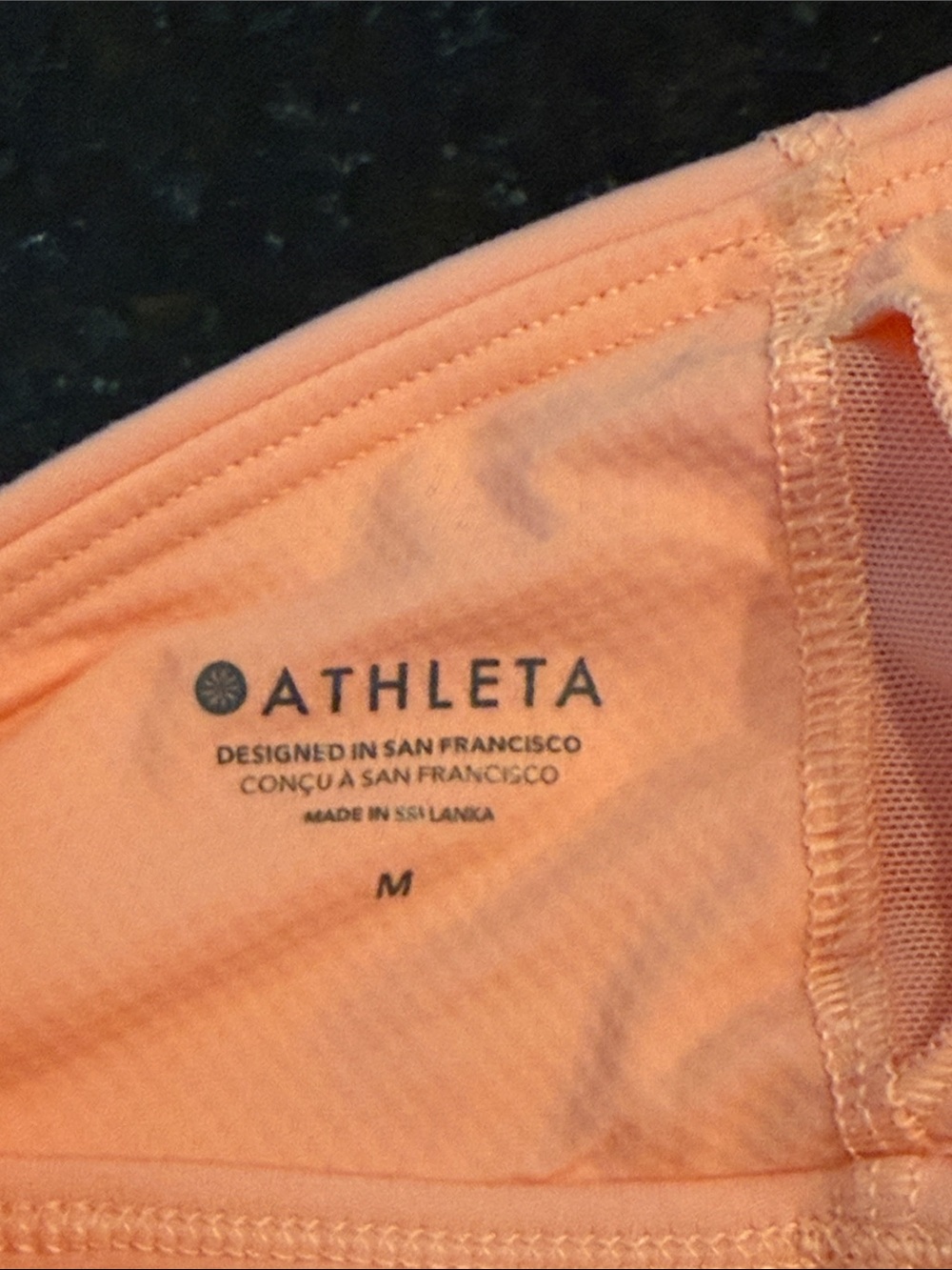 Athleta Athena Longline One-Shoulder Sports Bra Soft Peach Size Medium - Picture 3 of 10